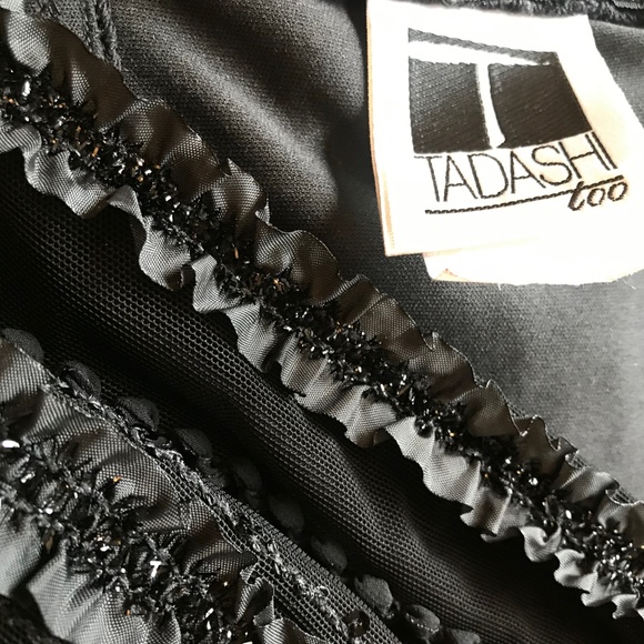 Dazzling Black Cocktail Dress - Size 16 - Perfect for Holiday Parties - Picture 7 of 10